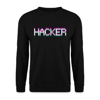 CHEMISE HACKER - Sweat-shirt Unisexe - noir - Devant - Alina (178cm) & Michal (187cm)