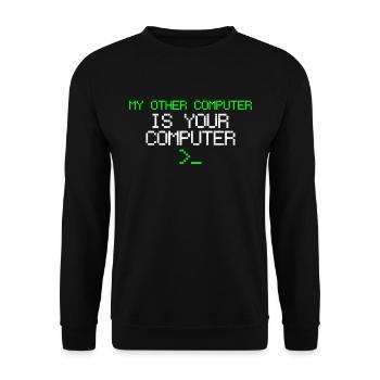 Hacker - Unisex Pullover - Schwarz - Vorne - Alina (178cm) & Michal (187cm)