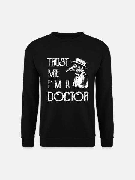 Doktor Pestdoktor Pestarzt Steampunk Schnabelmaske - Unisex Pullover - Schwarz