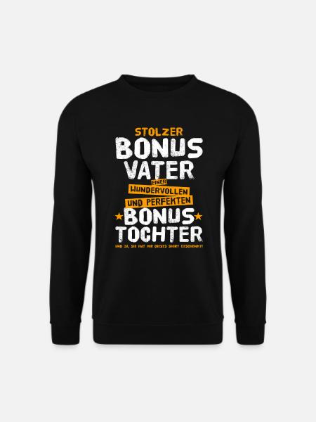Stolzer Bonus Papa Vater Bonuspapa Stiefvater NEU - Unisex Pullover - Schwarz