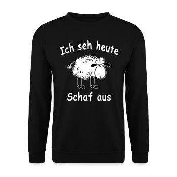 Schaf Schafe Landwirt Schäfer Unschaf Geschenkidee - Unisex Pullover - Schwarz - Vorne - Alina (178cm) & Michal (187cm)