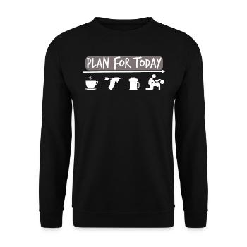 Darts - Darts - Plan for today - Darts Player - Unisex Sweatshirt - black - Front - Alina (178cm) & Michal (187cm)