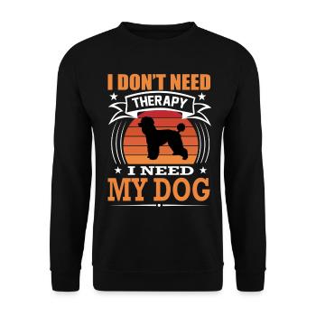 Pudel Mein Hund Retro Vintage Hunderasse - Unisex Pullover - Schwarz - Vorne - Alina (178cm) & Michal (187cm)