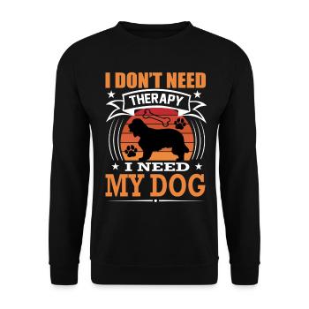 Cocker Spaniel Mein Hund Retro Vintage Hunderasse - Unisex Pullover - Schwarz - Vorne - Alina (178cm) & Michal (187cm)