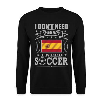 Spain Soccer Football 2022 WM - Sweat-shirt Unisexe - noir - Devant - Alina (178cm) & Michal (187cm)