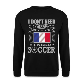 France Soccer Football 2022 WM - Sweat-shirt Unisexe - noir - Devant - Alina (178cm) & Michal (187cm)