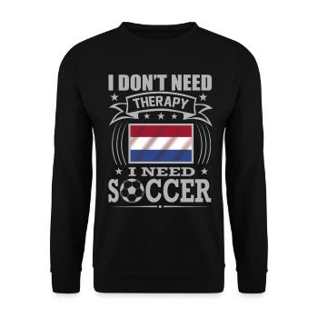 Netherland Soccer Football 2022 WM - Sweat-shirt Unisexe - noir - Devant - Alina (178cm) & Michal (187cm)