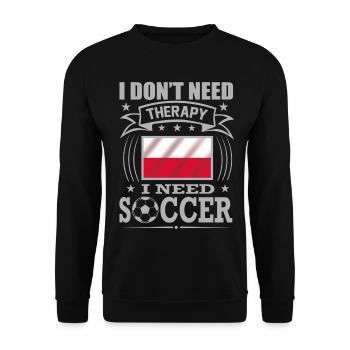 Poland Soccer Football 2022 WM - Sweat-shirt Unisexe - noir - Devant - Alina (178cm) & Michal (187cm)