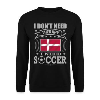 Denmark Soccer Football 2022 WM - Sweat-shirt Unisexe - noir - Devant - Alina (178cm) & Michal (187cm)