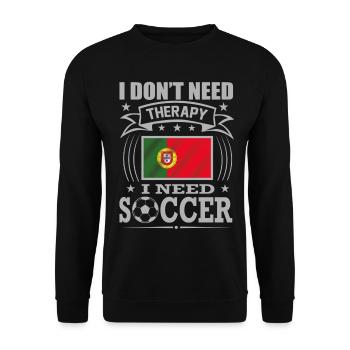 Portugal Soccer Football 2022 WM - Sweat-shirt Unisexe - noir - Devant - Alina (178cm) & Michal (187cm)