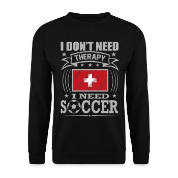 Switzerland Soccer Football 2022 WM - Sweat-shirt Unisexe - noir - Devant - Alina (178cm) & Michal (187cm)