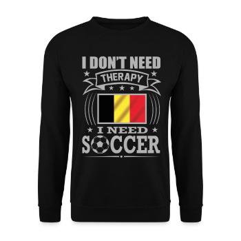 Belgium Soccer Football 2022 WM - Sweat-shirt Unisexe - noir - Devant - Alina (178cm) & Michal (187cm)