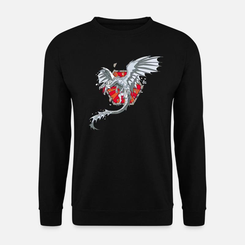 Dungeons & Dragons DND Weißer Drache - Unisex Pullover - Schwarz