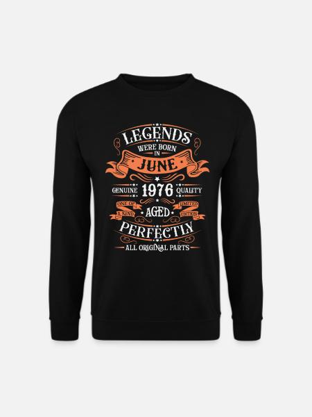 Legende Juni 1976 46. Geburtstag Geschenk Herren - Unisex Pullover - Schwarz