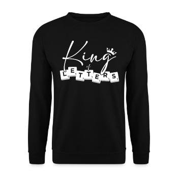 Scrabble King Of Letters - Unisex Pullover - Schwarz - Vorne - Alina (178cm) & Michal (187cm)