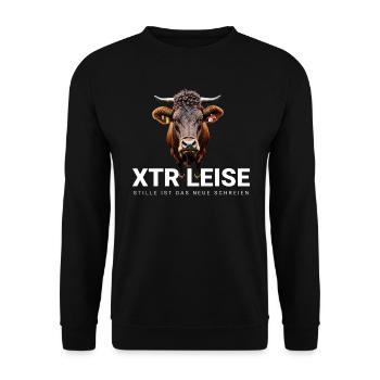 Kuh - Stille ist das neue Schreien - Unisex Pullover - Schwarz - Vorne - Alina (178cm) & Michal (187cm)