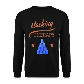 CUP STACKING SPORT STACKING THERAPY - Unisex Sweatshirt - black - Front - Alina (178cm) & Michal (187cm)