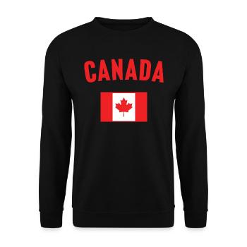 Canada Flag - Unisex Sweatshirt - black - Front - Alina (178cm) & Michal (187cm)