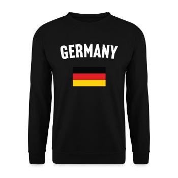 Germany Flag - Unisex Sweatshirt - black - Front - Alina (178cm) & Michal (187cm)
