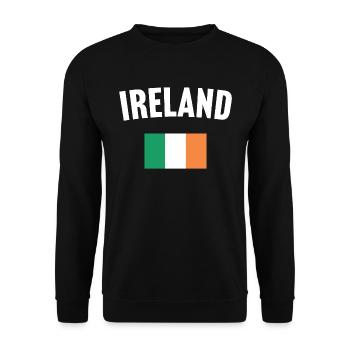 Ireland Flag - Unisex Sweatshirt - black - Front - Alina (178cm) & Michal (187cm)