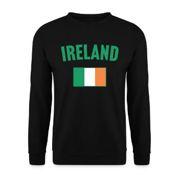 Ireland Flag - Unisex Sweatshirt - black - Front - Alina (178cm) & Michal (187cm)