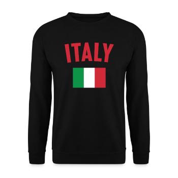 Italien Flagge - Unisex Pullover - Schwarz - Vorne - Alina (178cm) & Michal (187cm)