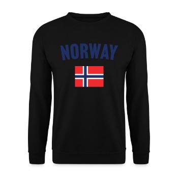 Norwegen Flagge - Unisex Pullover - Schwarz - Vorne - Alina (178cm) & Michal (187cm)
