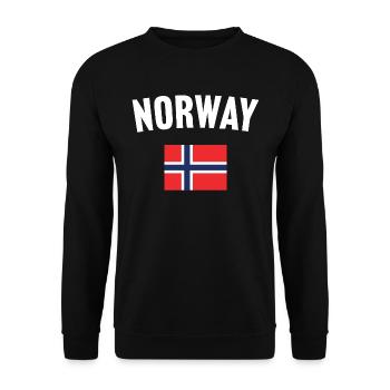 Norwegen Flagge - Unisex Pullover - Schwarz - Vorne - Alina (178cm) & Michal (187cm)