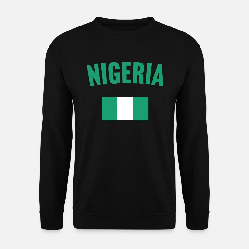 Nigeria Flagge - Unisex Pullover - Schwarz