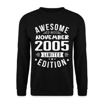 November 2005 Gift Idea Legend November 2005 - Unisex Sweatshirt - black - Front - Alina (178cm) & Michal (187cm)