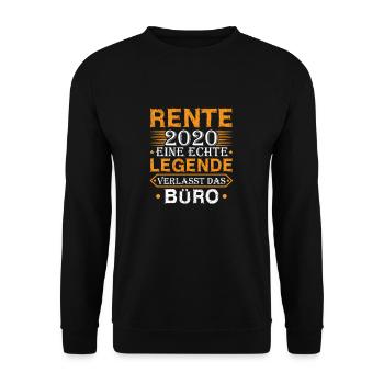 Rente 2020 Eine Echte Legende Verlässt Das Büro - Unisex Pullover - Schwarz - Vorne - Alina (178cm) & Michal (187cm)