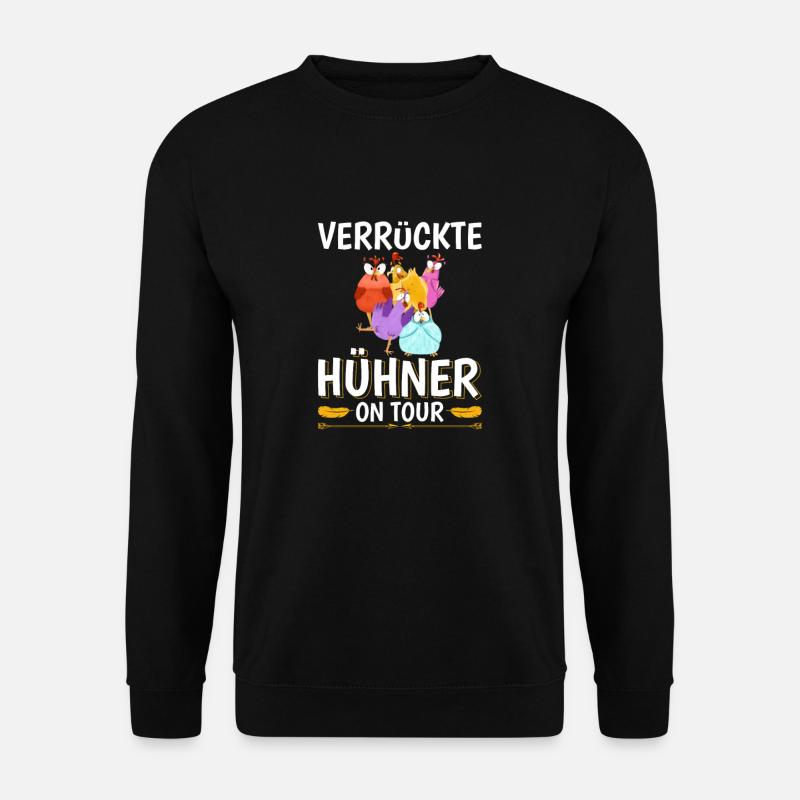 verrueckte huehner malle party - Unisex Pullover - Schwarz