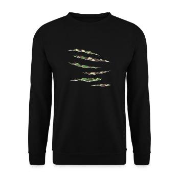 Camo military outfit camouflage - Unisex Sweatshirt - black - Front - Alina (178cm) & Michal (187cm)