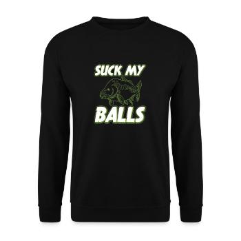 Carp fishing Funny angler gift - Unisex Sweatshirt - black - Front - Alina (178cm) & Michal (187cm)