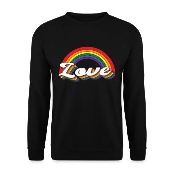 Love Rainbow - Unisex Sweatshirt - black - Front - Alina (178cm) & Michal (187cm)