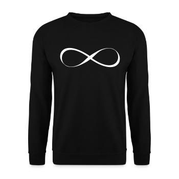 Infinity symbol infinity calligraphy - Unisex Sweatshirt - black - Front - Alina (178cm) & Michal (187cm)
