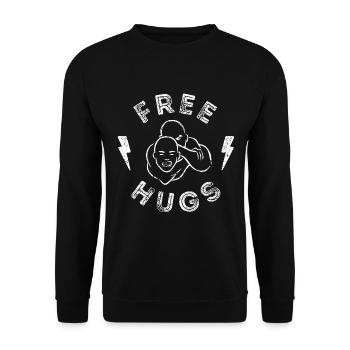 JIU JITSU Shaka BJJ Kampfsport Geschenk Choke - Unisex Pullover - Schwarz - Vorne - Alina (178cm) & Michal (187cm)