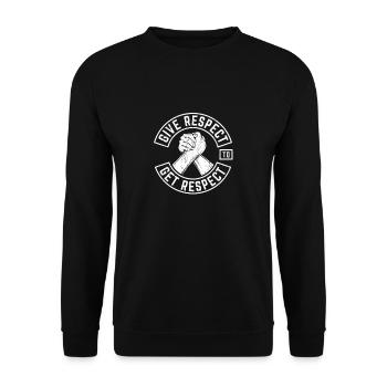 Donnez du respect pour obtenir le respect Biker Design - Sweat-shirt Unisexe - noir - Devant - Alina (178cm) & Michal (187cm)