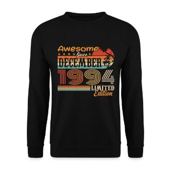 Retro Vintage légendaire anniversaire décembre 1994 - Sweat-shirt Unisexe - noir - Devant - Alina (178cm) & Michal (187cm)