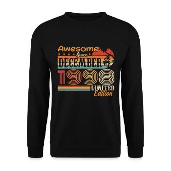 Retro Vintage légendaire anniversaire décembre 1998 - Sweat-shirt Unisexe - noir - Devant - Alina (178cm) & Michal (187cm)