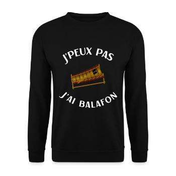 Humour balafon joueur de balafon musique africaine - Sweat-shirt Unisexe - noir - Devant - Alina (178cm) & Michal (187cm)