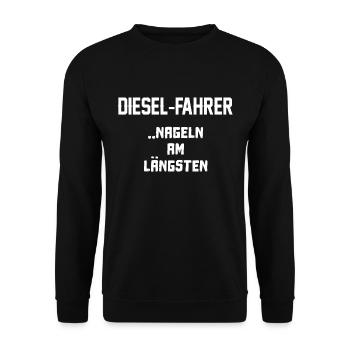 DIESEL POWER - Unisex Pullover - Schwarz - Vorne - Alina (178cm) & Michal (187cm)