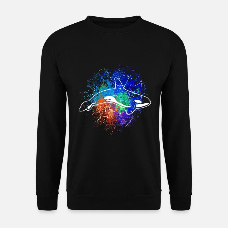 Colorful Orca Orca Killer Whale Killer Whale Whale - Unisex Sweatshirt - black
