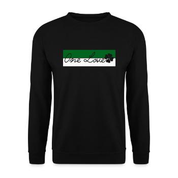 ONE LOVE - Unisex Sweatshirt - black - Front - Alina (178cm) & Michal (187cm)
