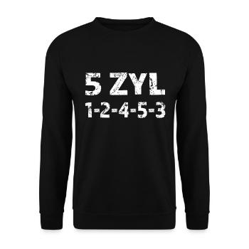 5 CYLINDER POWER - Unisex Sweatshirt - black - Front - Alina (178cm) & Michal (187cm)
