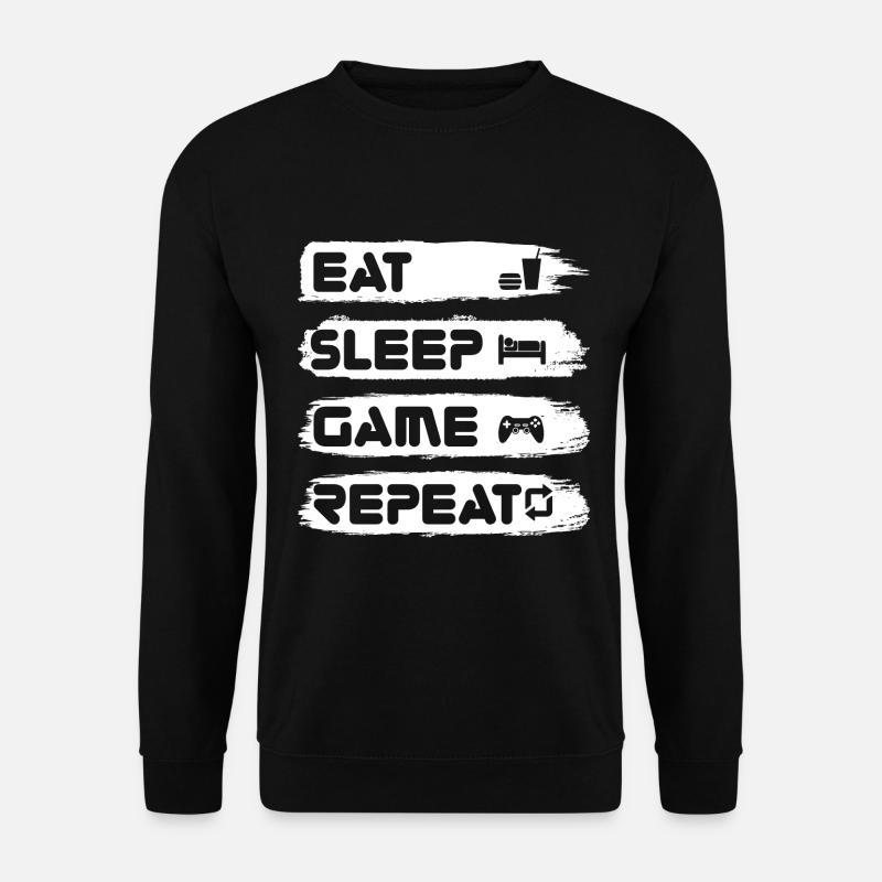 Eat Sleep Game Repeat - Unisex Sweatshirt - black
