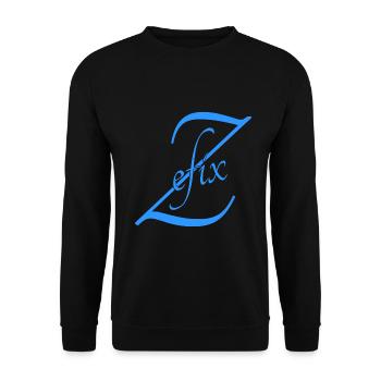 Bayern Spruch Zefix - Unisex Pullover - Schwarz - Vorne - Alina (178cm) & Michal (187cm)