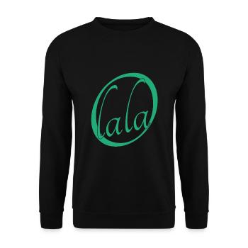 Oh lala, lustiger Spruch, cooler Spruch - Unisex Pullover - Schwarz - Vorne - Alina (178cm) & Michal (187cm)