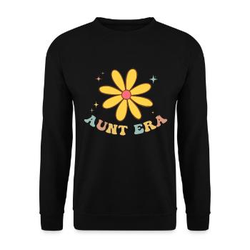 Retro Tante Groovy Baby Anzeige Tante - Unisex Pullover - Schwarz - Vorne - Alina (178cm) & Michal (187cm)