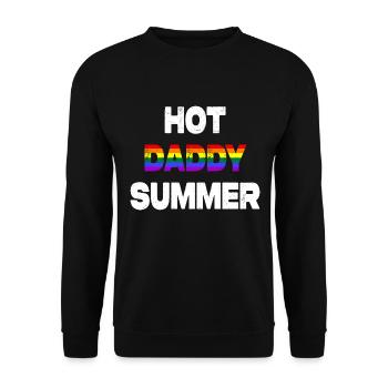 Hot Daddy Summer - Unisex Pullover - Schwarz - Vorne - Alina (178cm) & Michal (187cm)